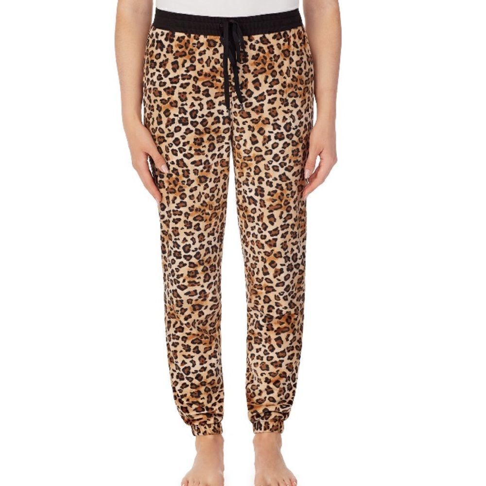 Animal Printed Velour Jogger Pants